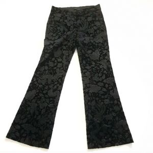 Theory Paisley Brocade Flare Dress Pants
